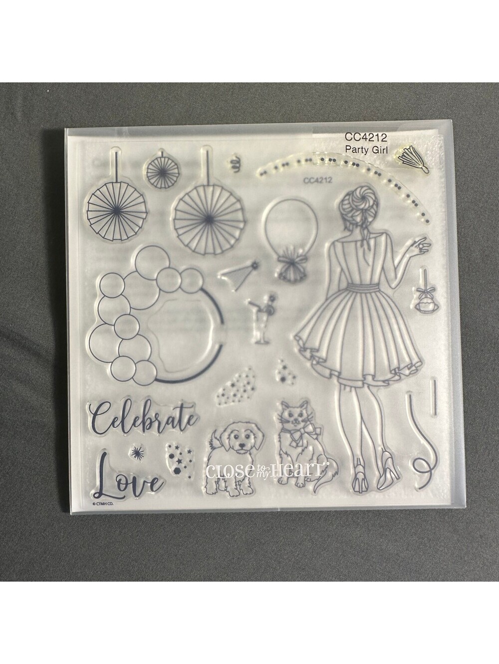 Close To My Heart CC42 Party Girl Acrylic Stamp Set